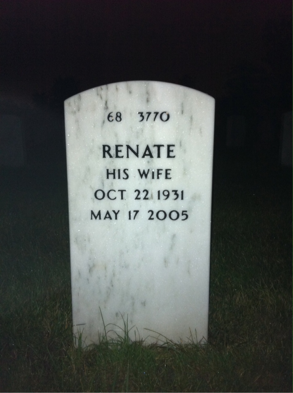 Back of headstone — Jack Magnone