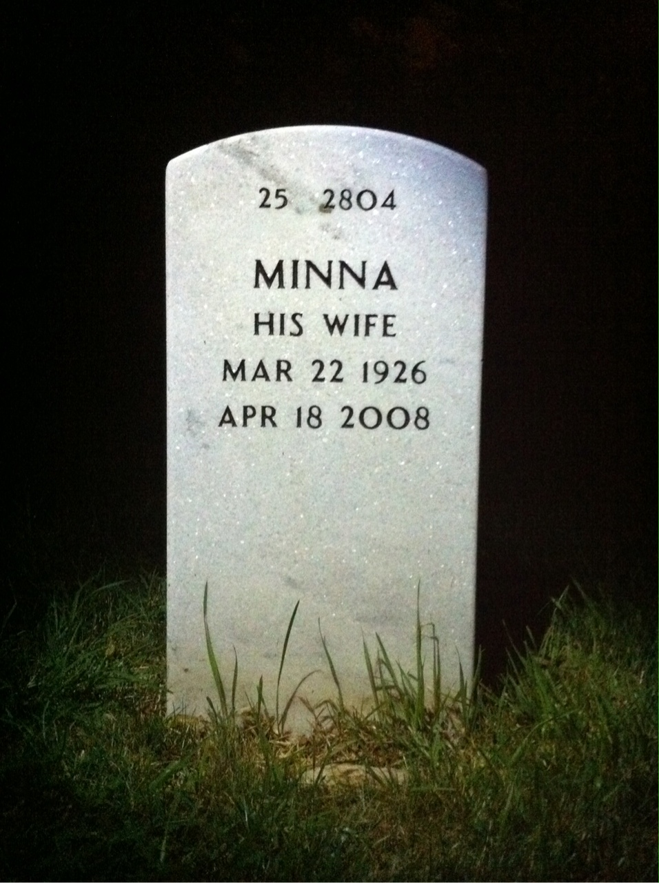 Back of headstone — Anthony Lieto