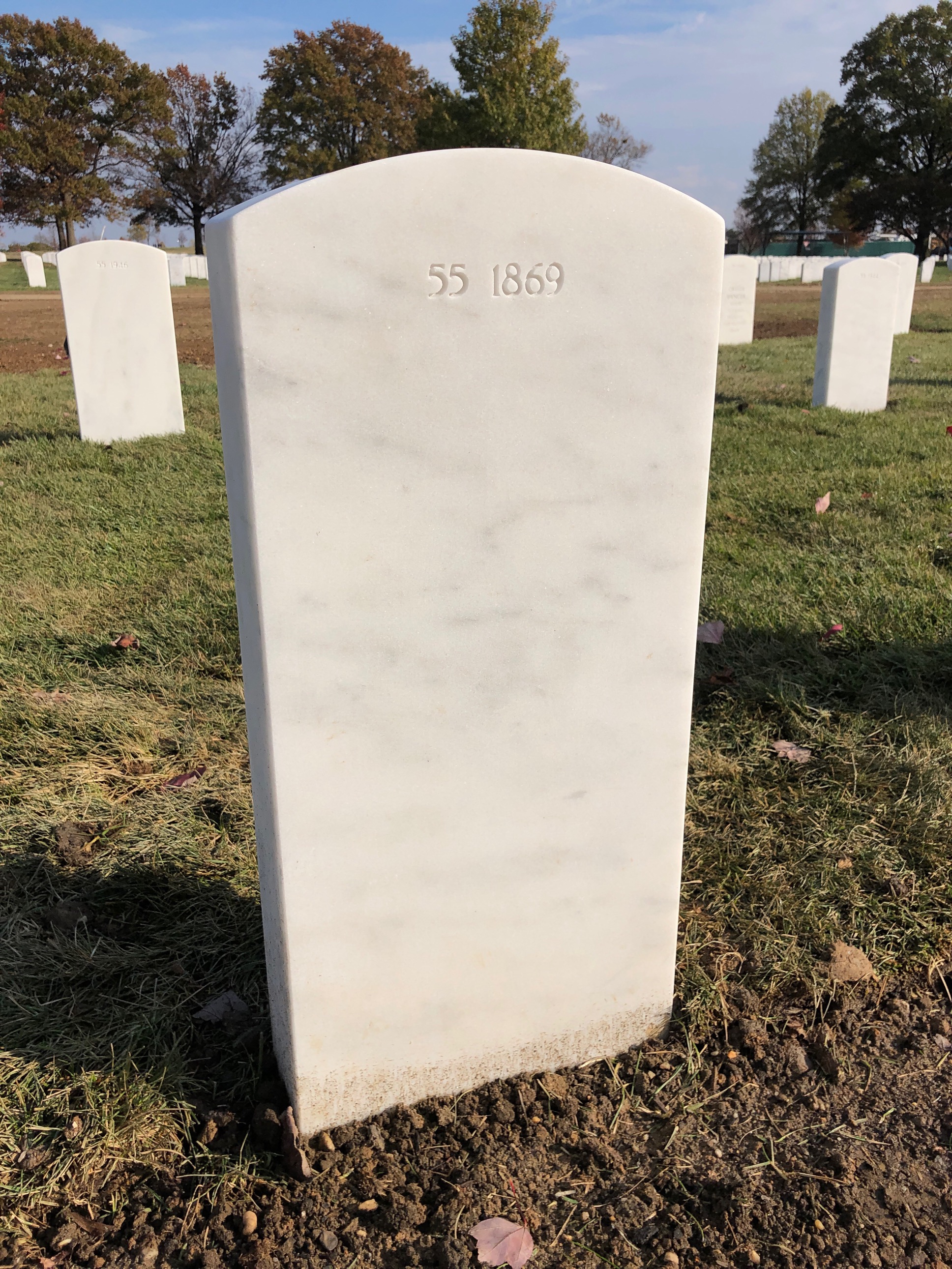 Back of headstone — Henry Arnett