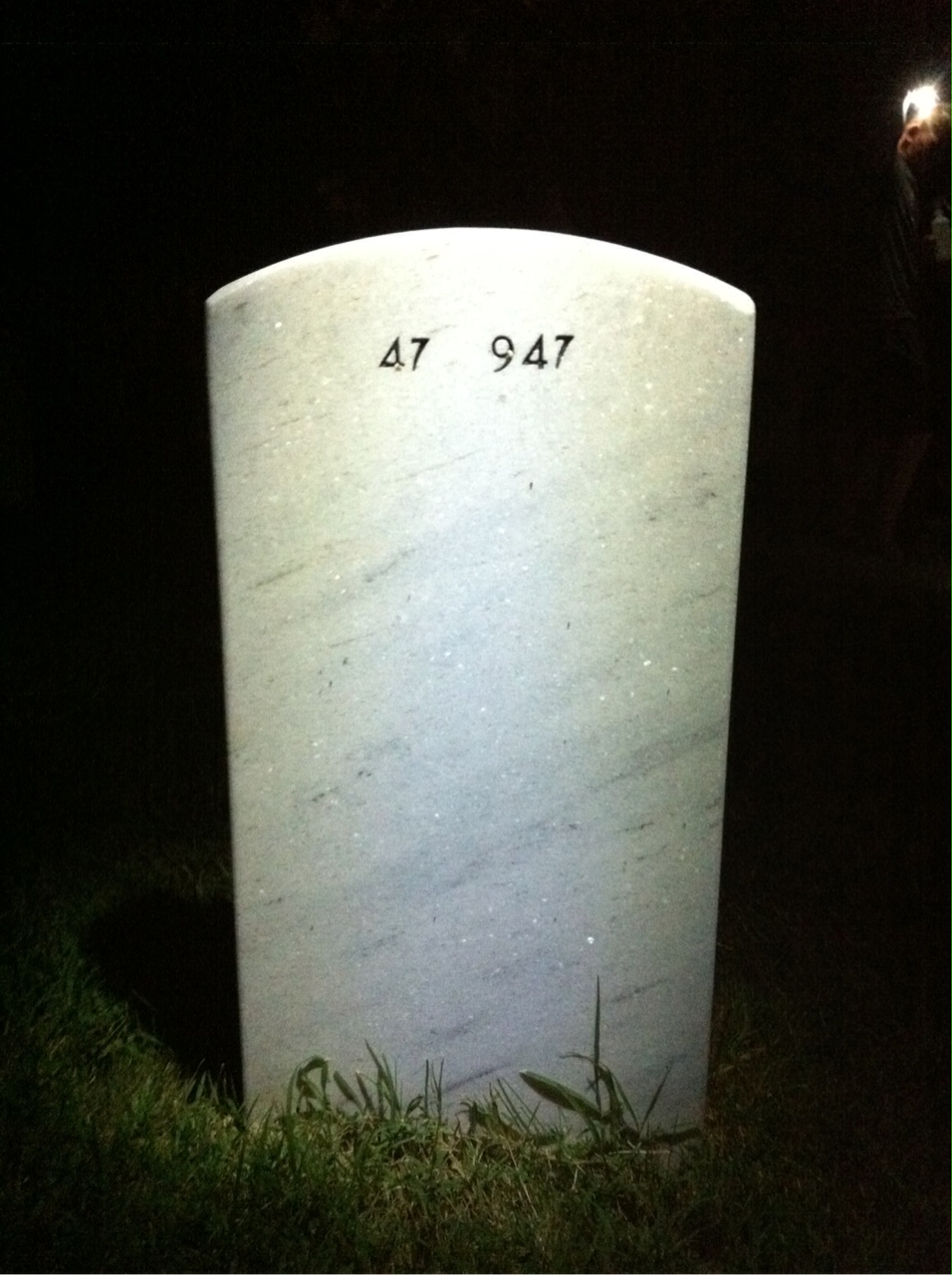Back of headstone — Sterling Flournoy
