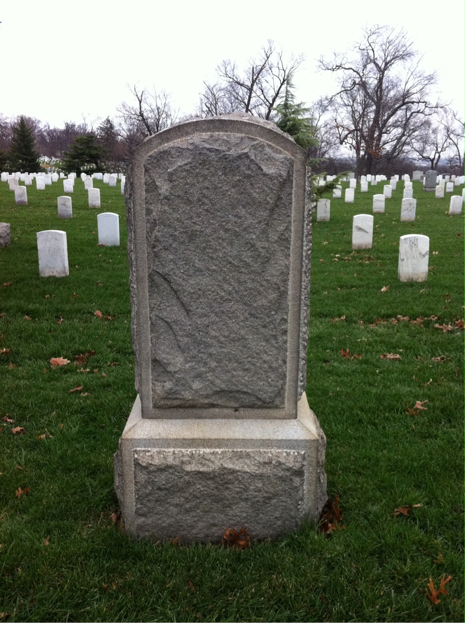 Back of headstone — George Anderson