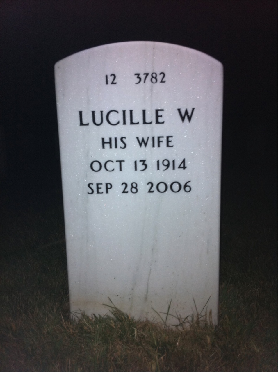 Back of headstone — Herman Ballard