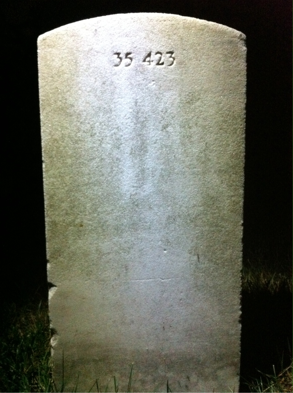 Back of headstone — William Lawrence Bland