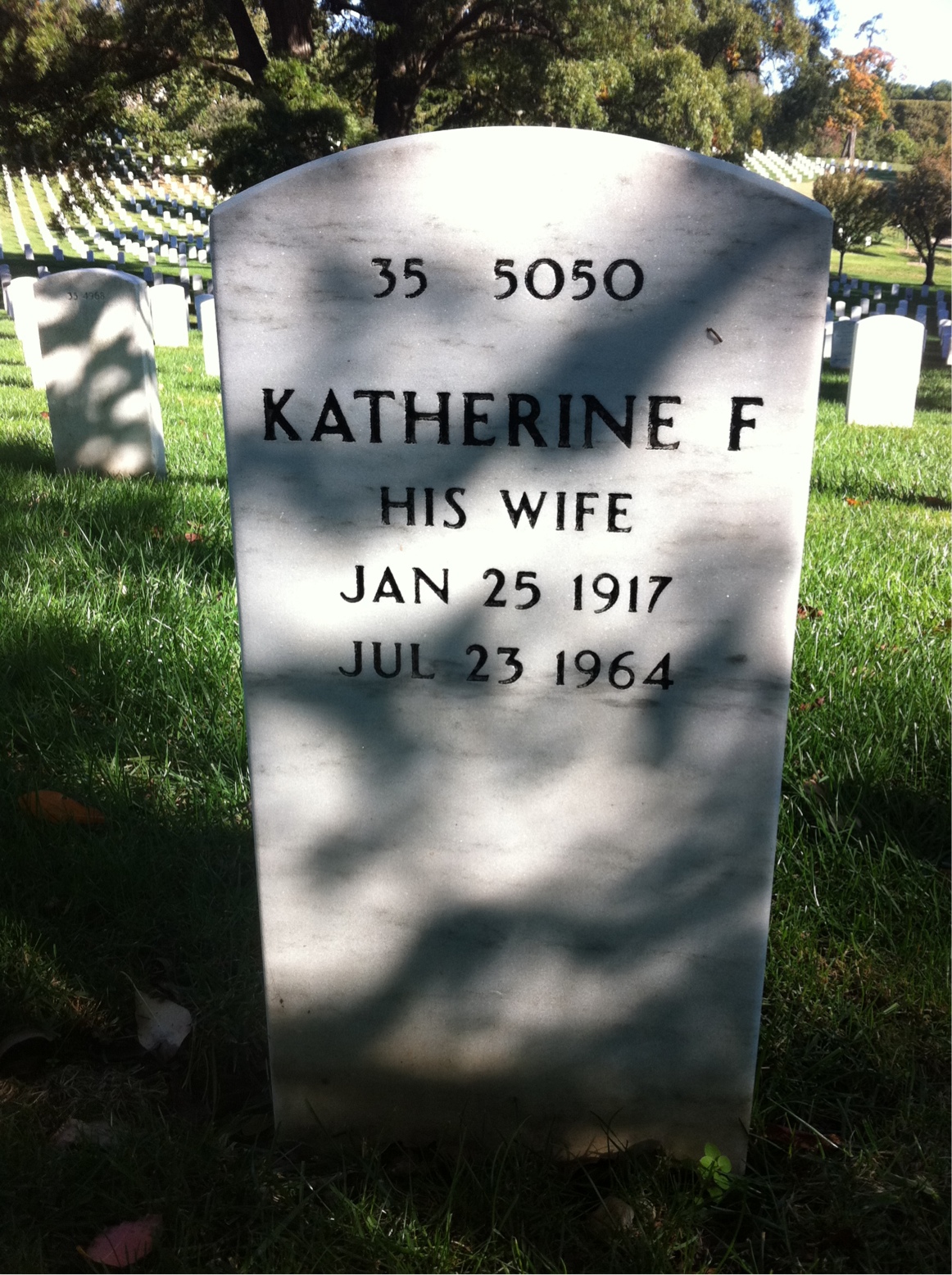Back of headstone — Paul Gauger