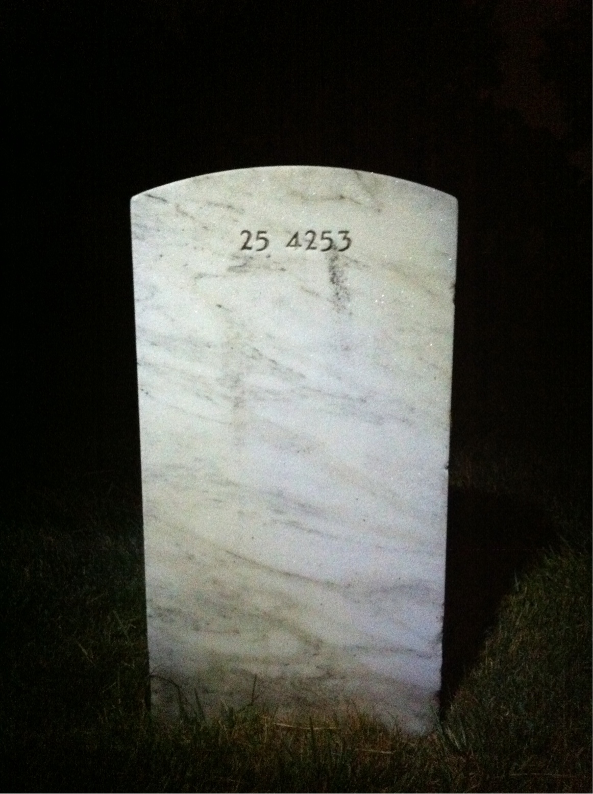 Back of headstone — Jack Blake