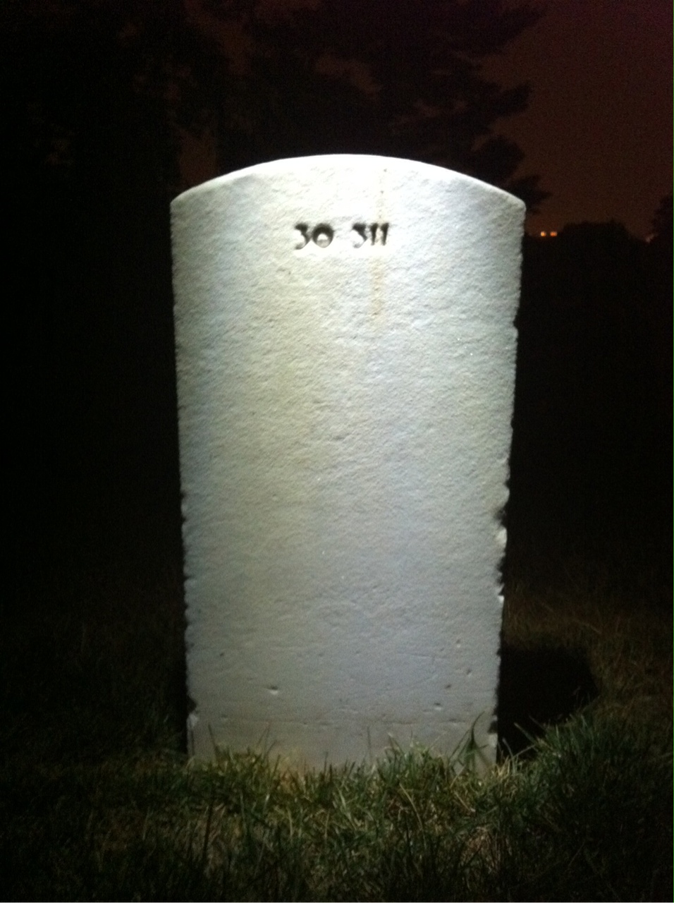 Back of headstone — William Russell Ignatius