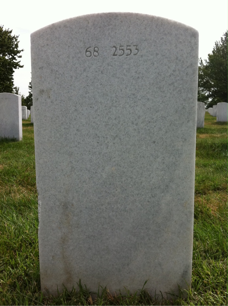 Back of headstone — Wilmer L Jones