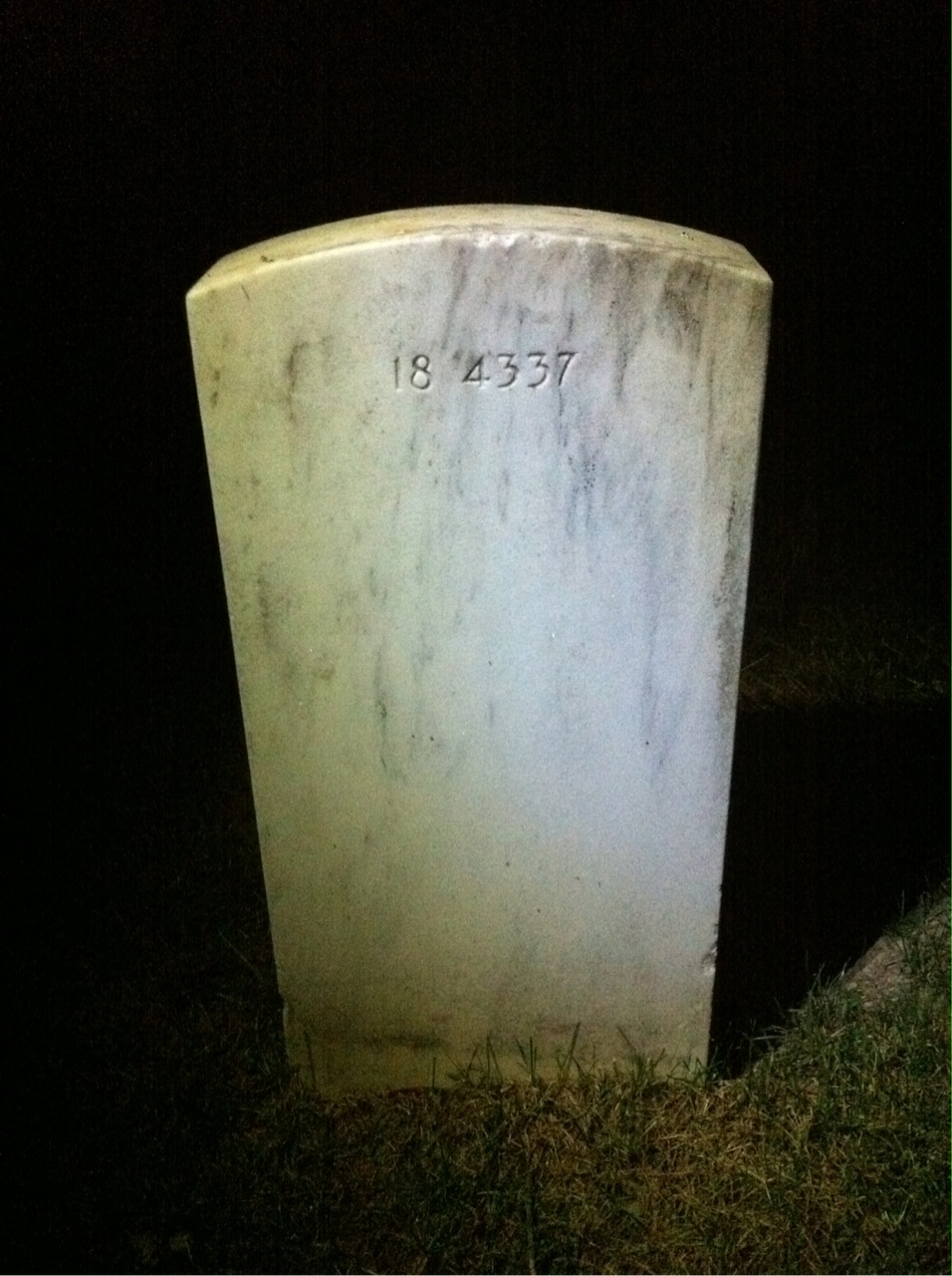 Back of headstone — Matthew Armstead