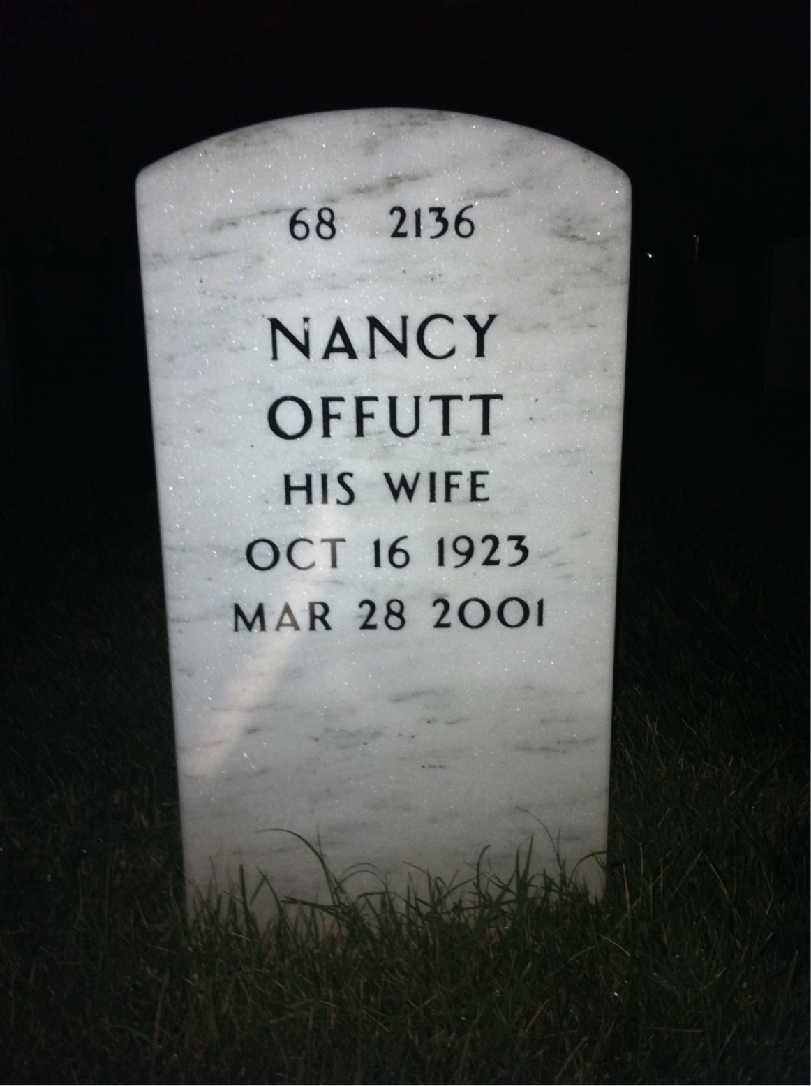 Back of headstone — William Covey