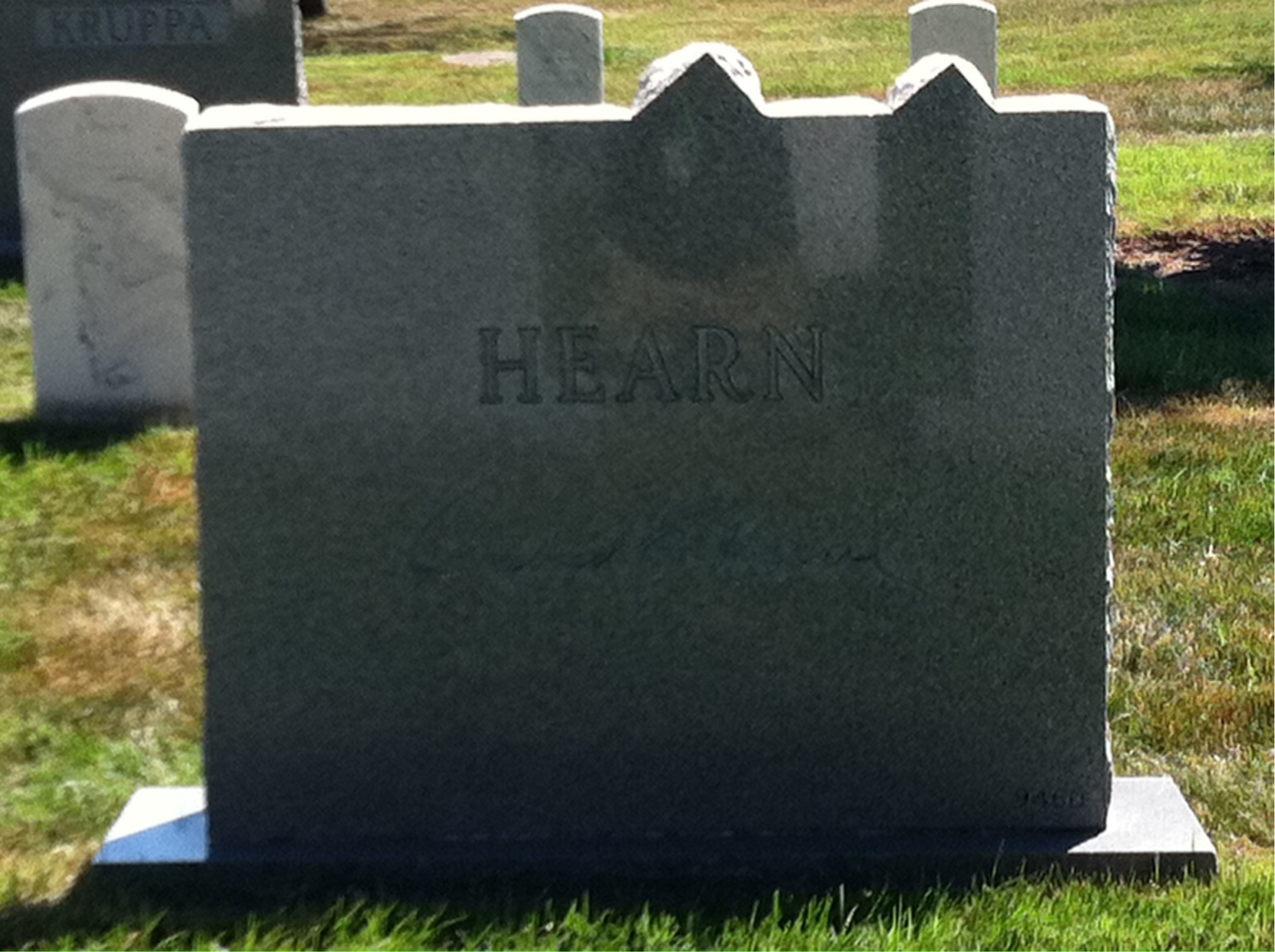 Back of headstone — Ormond Hearn