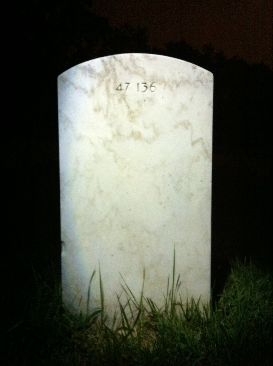 Back of headstone — Selma Moody