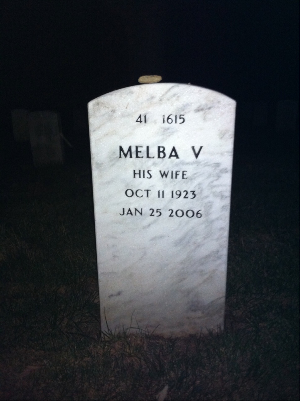 Back of headstone — Rufus Mclean