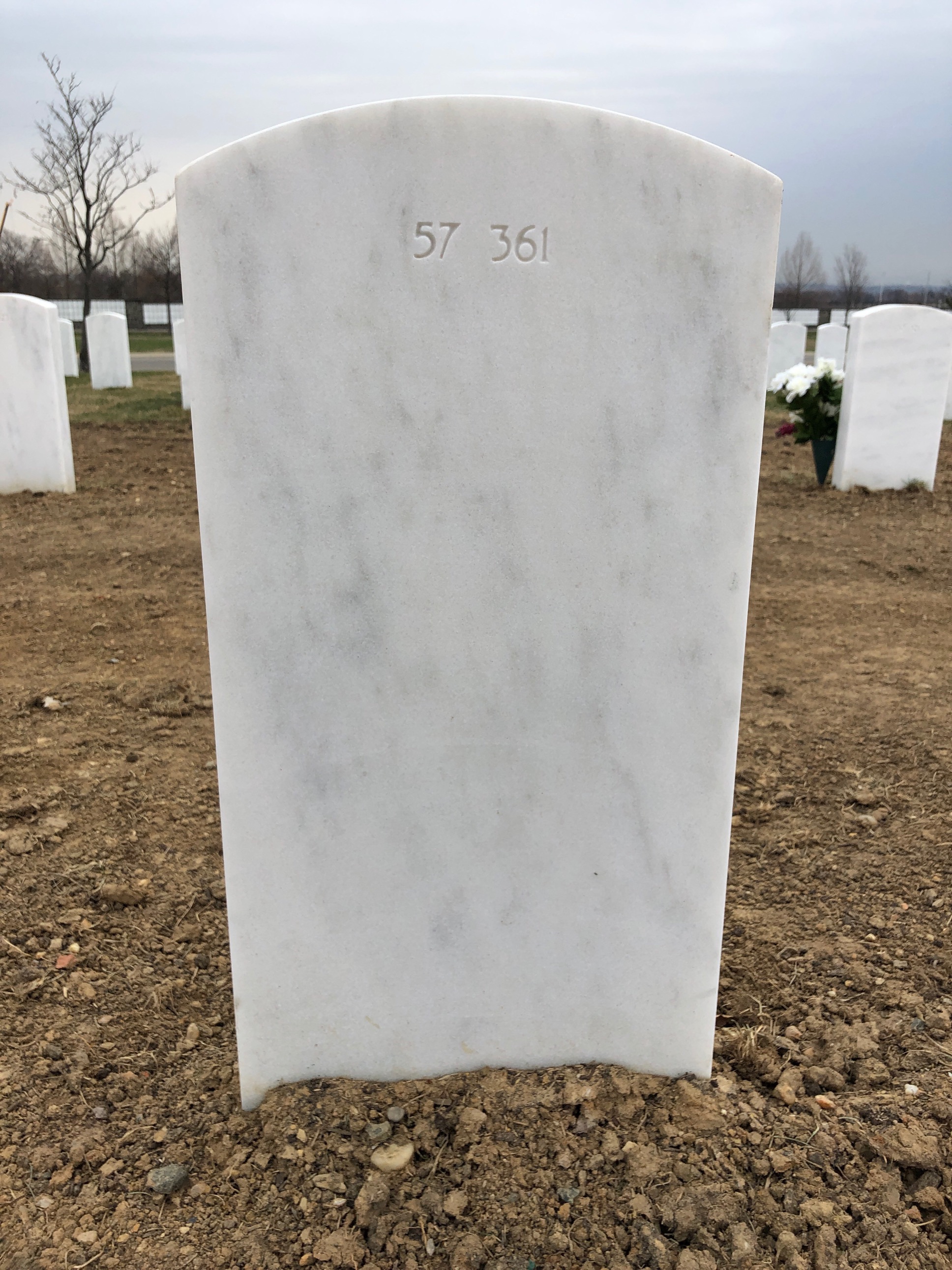 Back of headstone — Victor Salvintino Wiley
