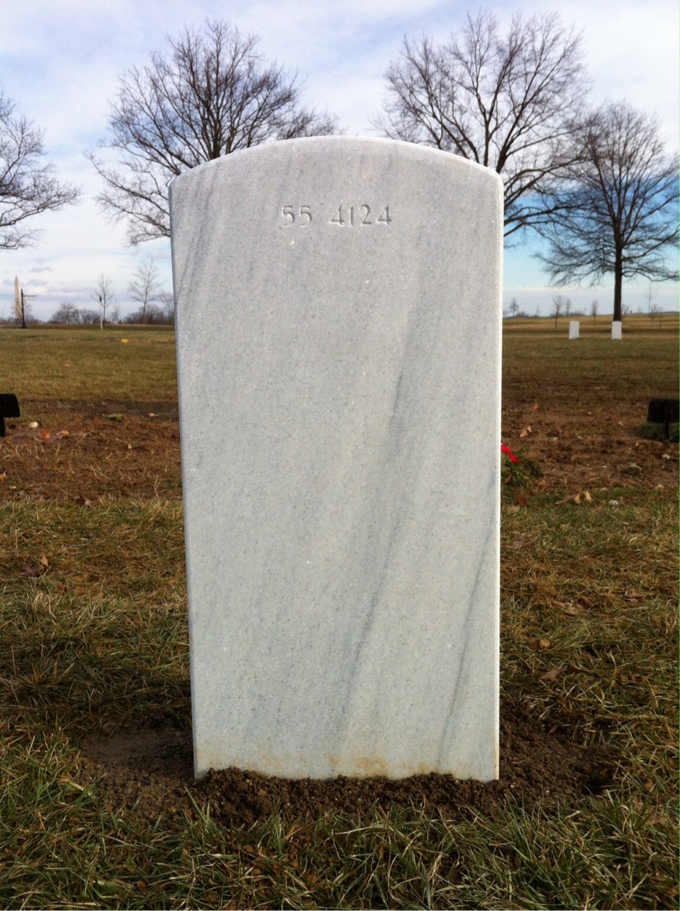 Back of headstone — Jerry Banks
