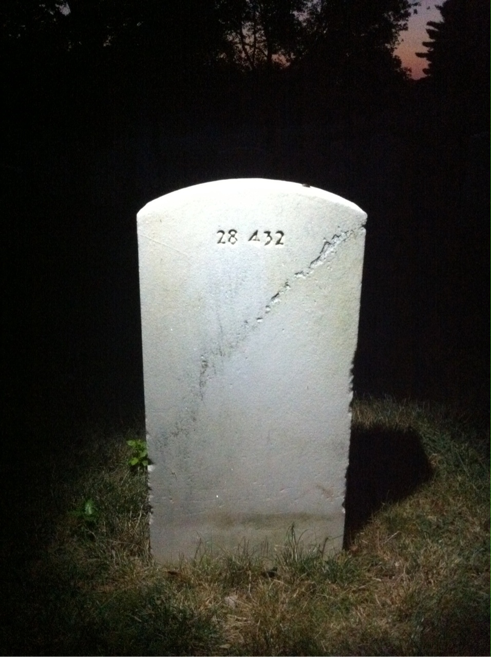 Back of headstone — Elmer Allen