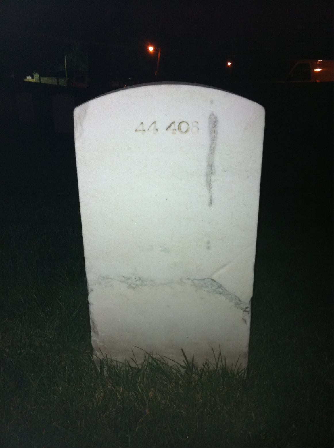 Back of headstone — Herbert Arnold