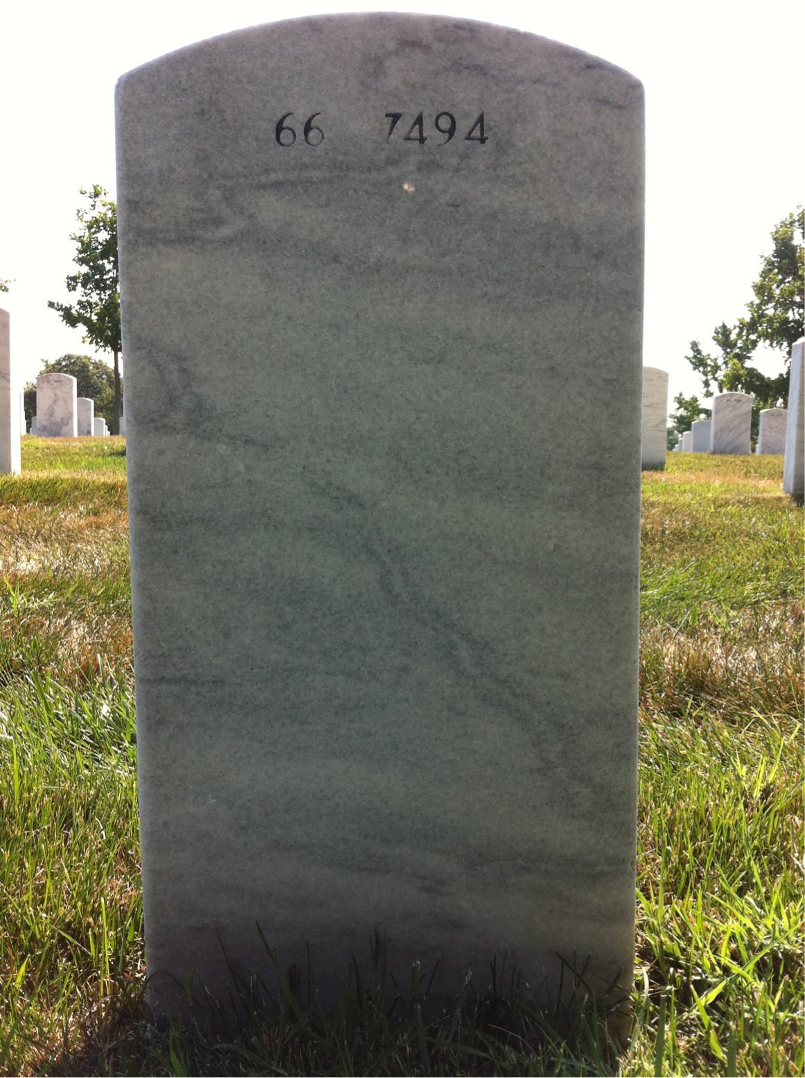 Back of headstone — Albert Schrock