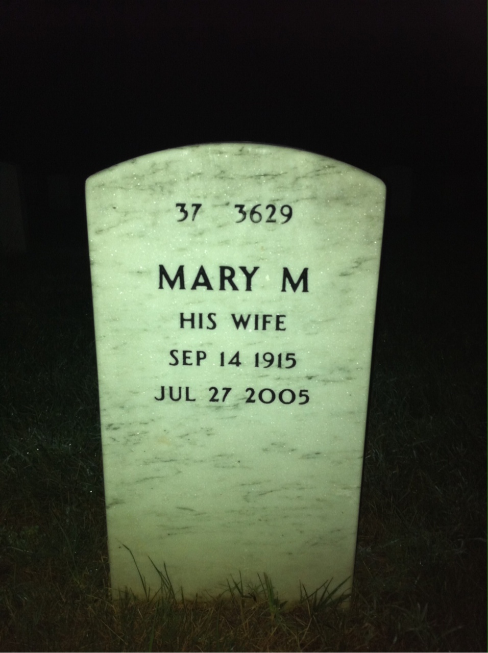 Back of headstone — Harold Knowles