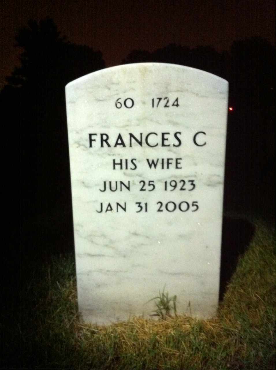 Back of headstone — William Ausderan