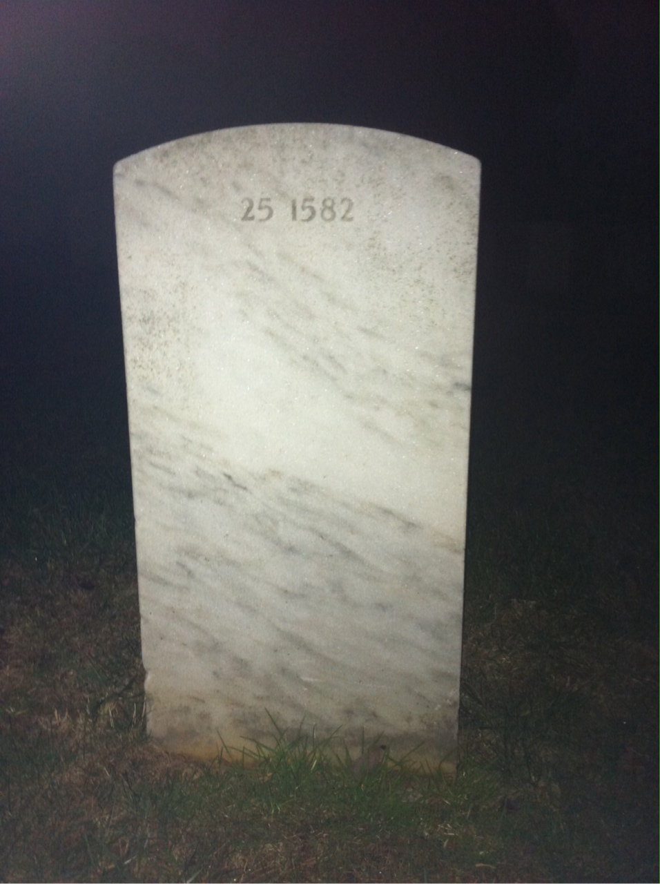 Back of headstone — William Oscar Jackson