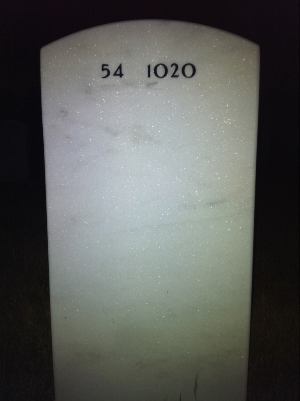 Back of headstone — Willie Zanders