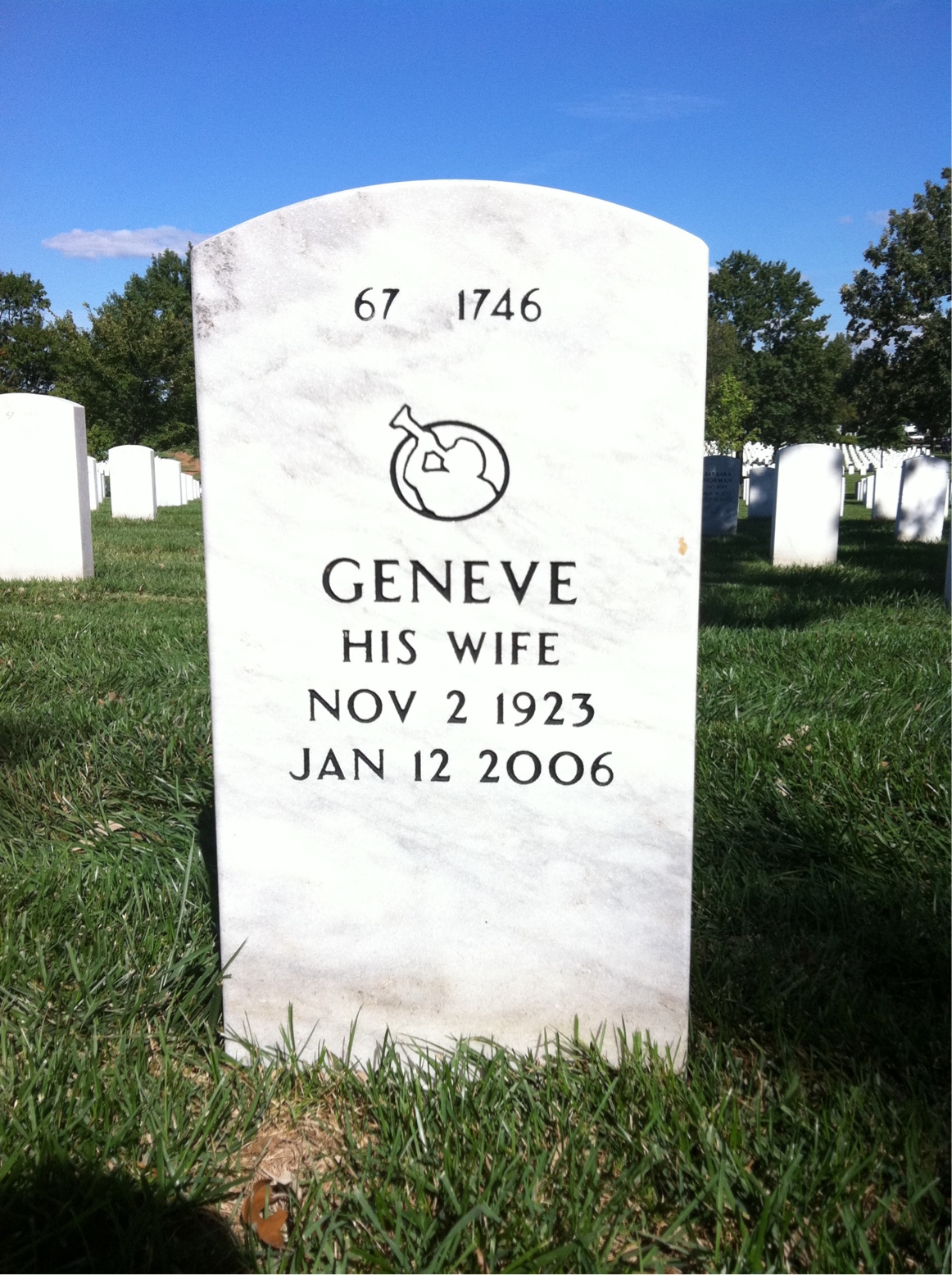Back of headstone — Jospeh Nemanic