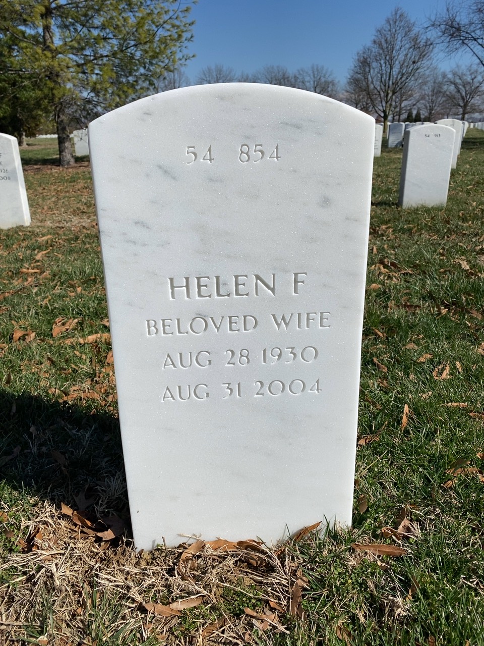 Back of headstone — James Ryan