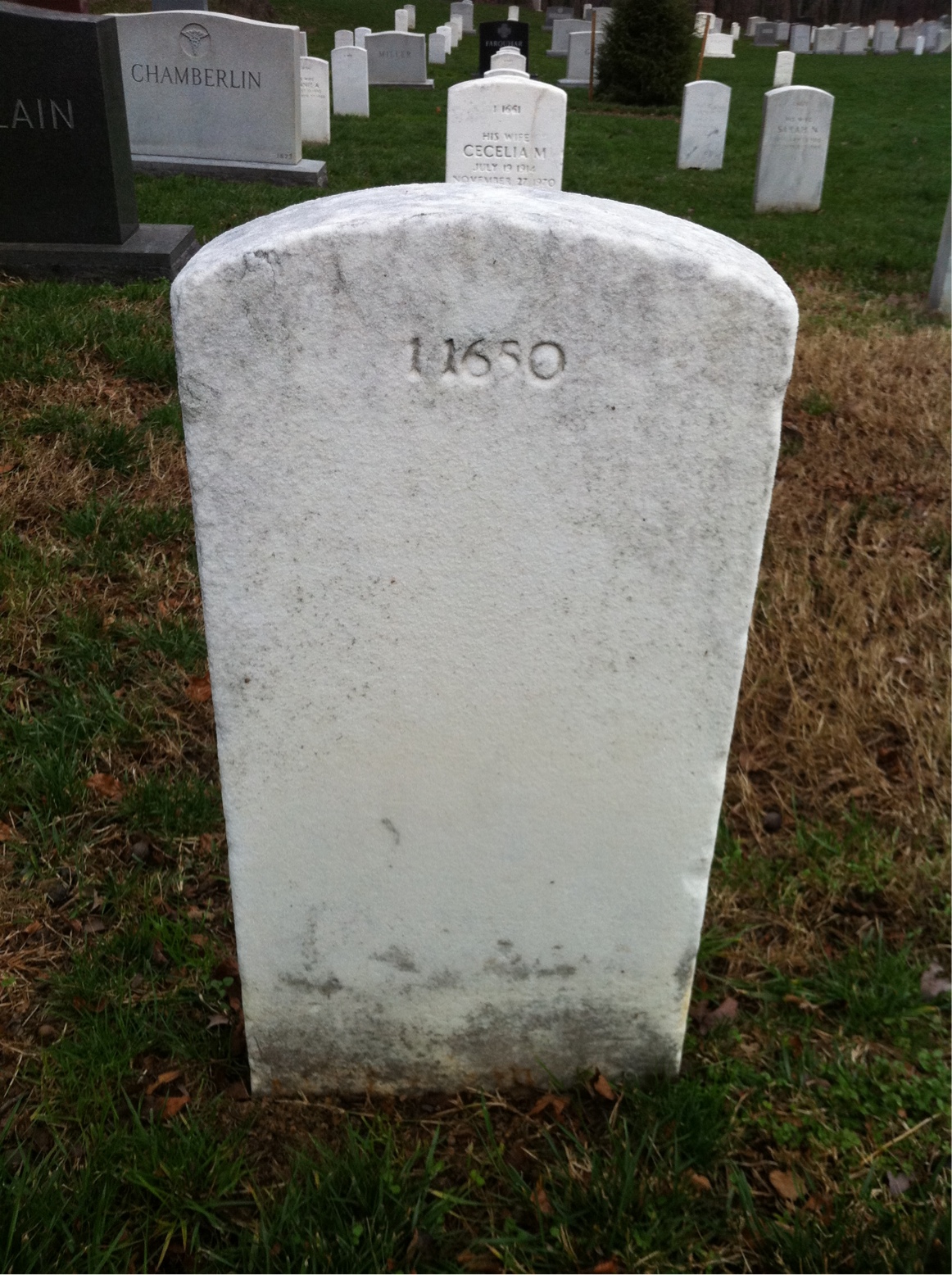 Back of headstone — Joseph Mixson