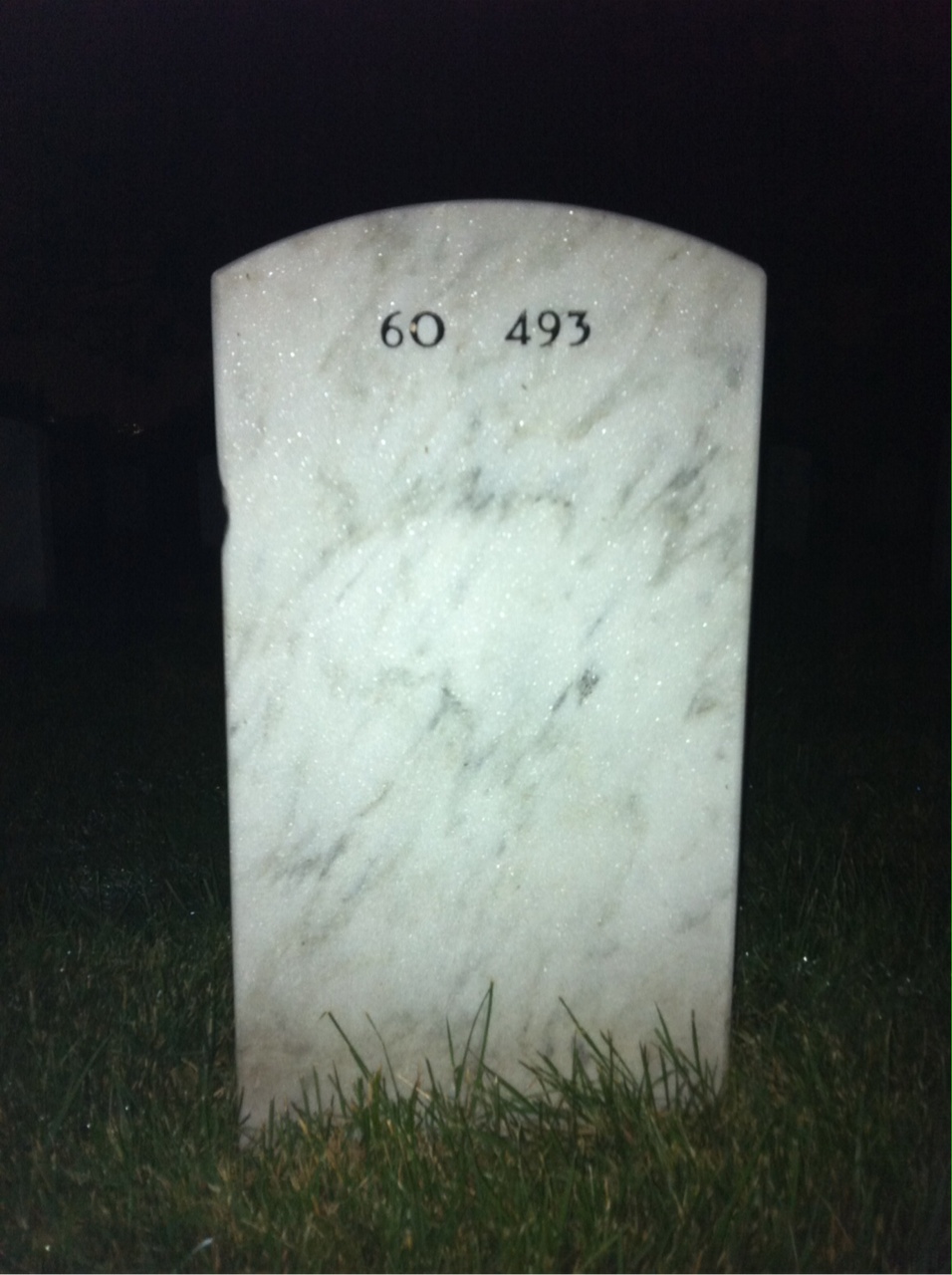 Back of headstone — Matthew Ritz