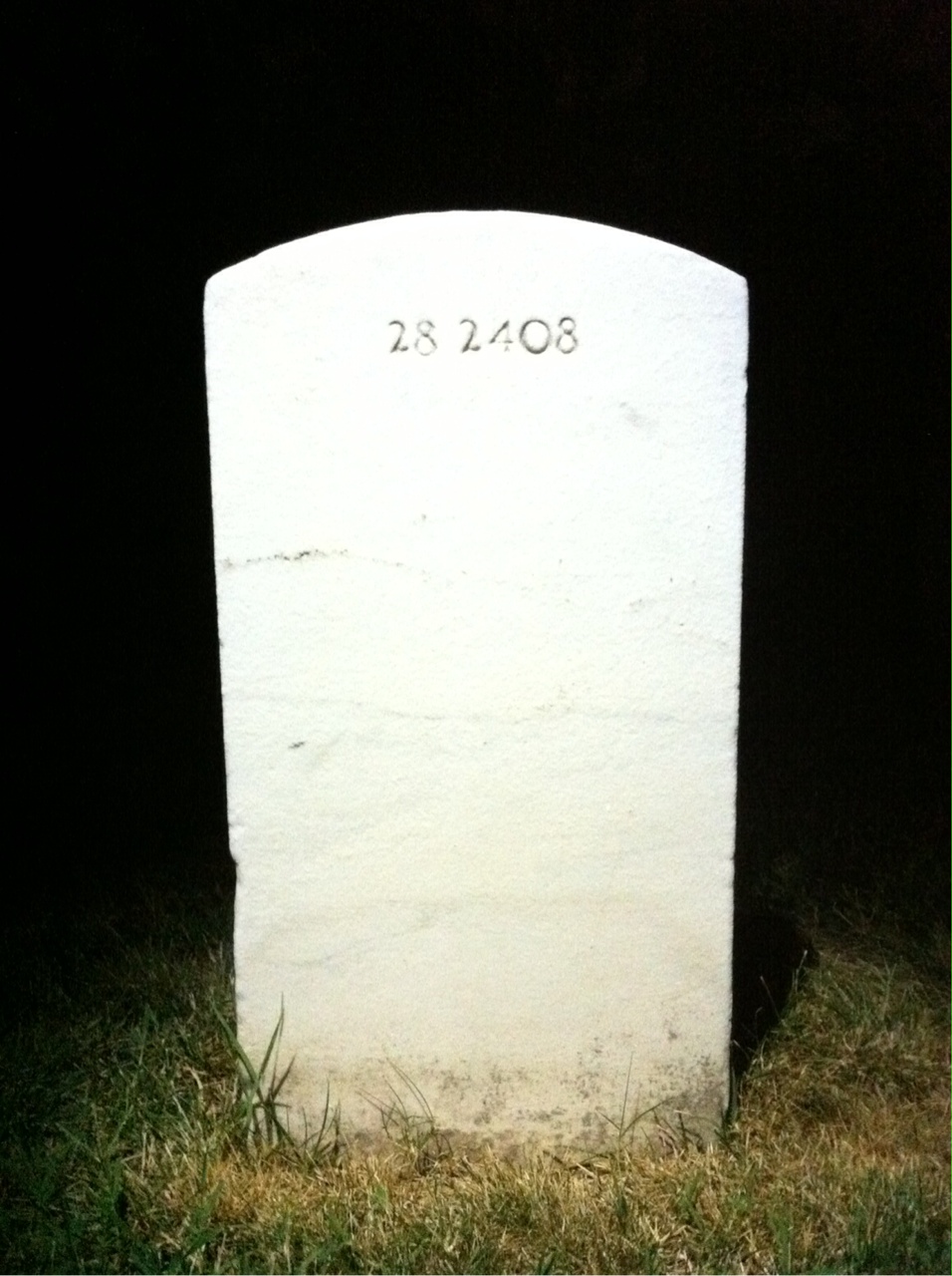 Back of headstone — Charles Abbott