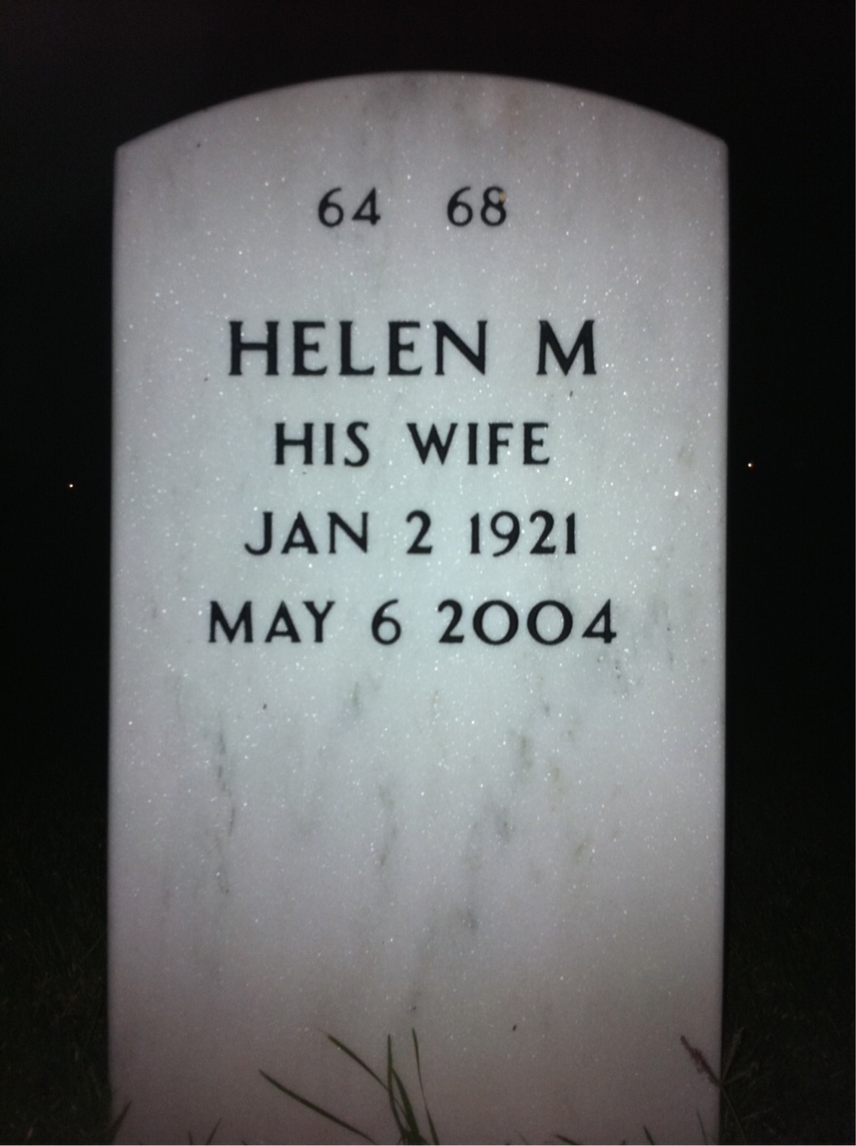 Back of headstone — Harland Dodge