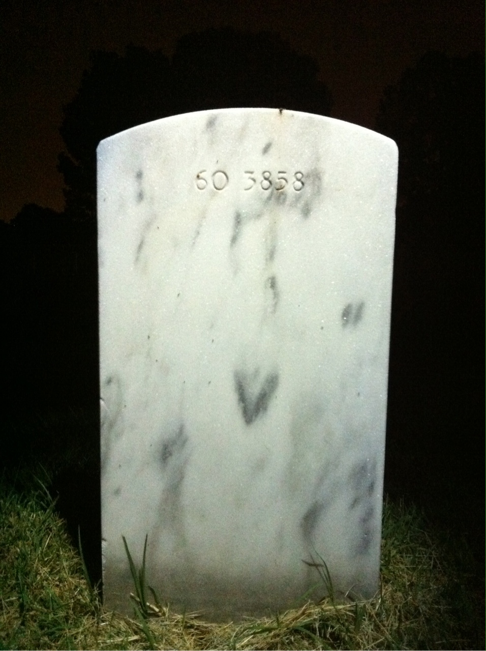Back of headstone — Joseph Moffitt