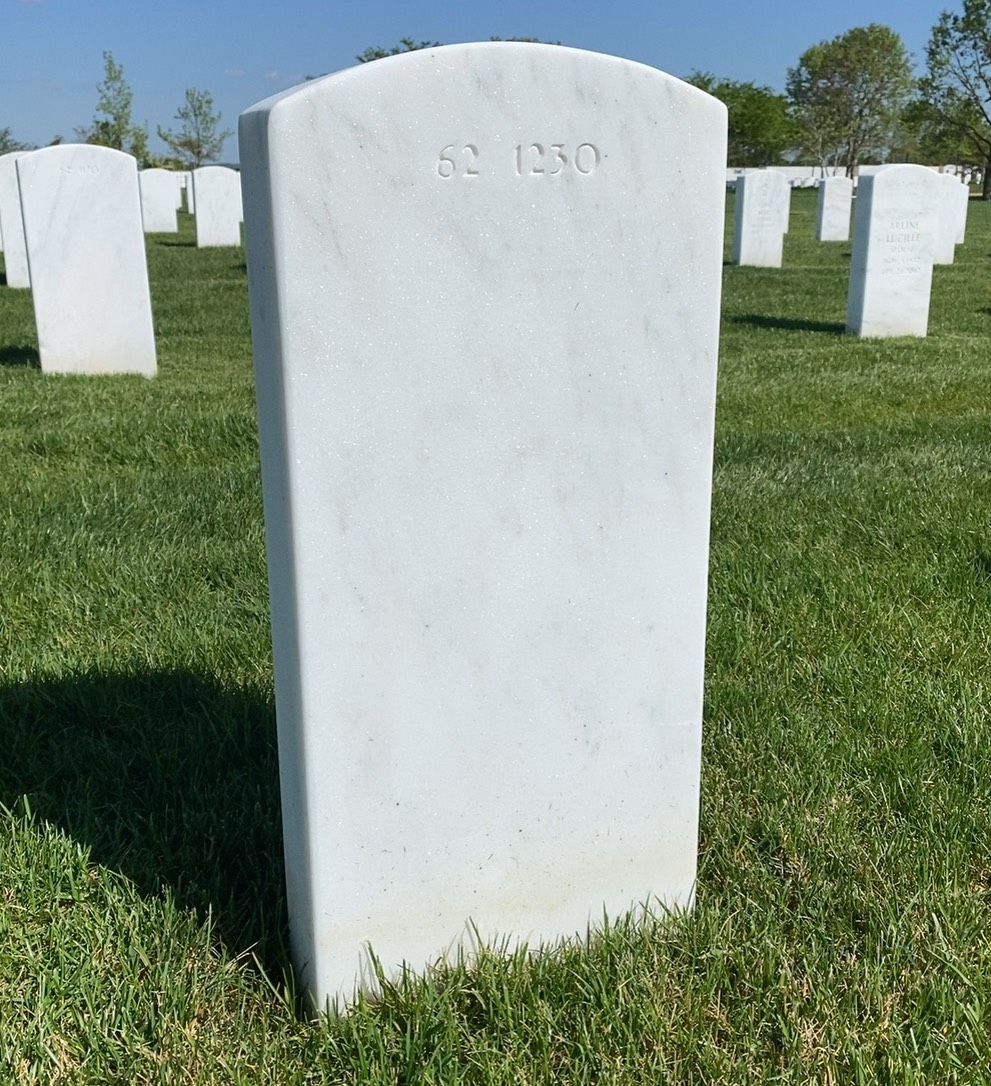Back of headstone — William Edward May
