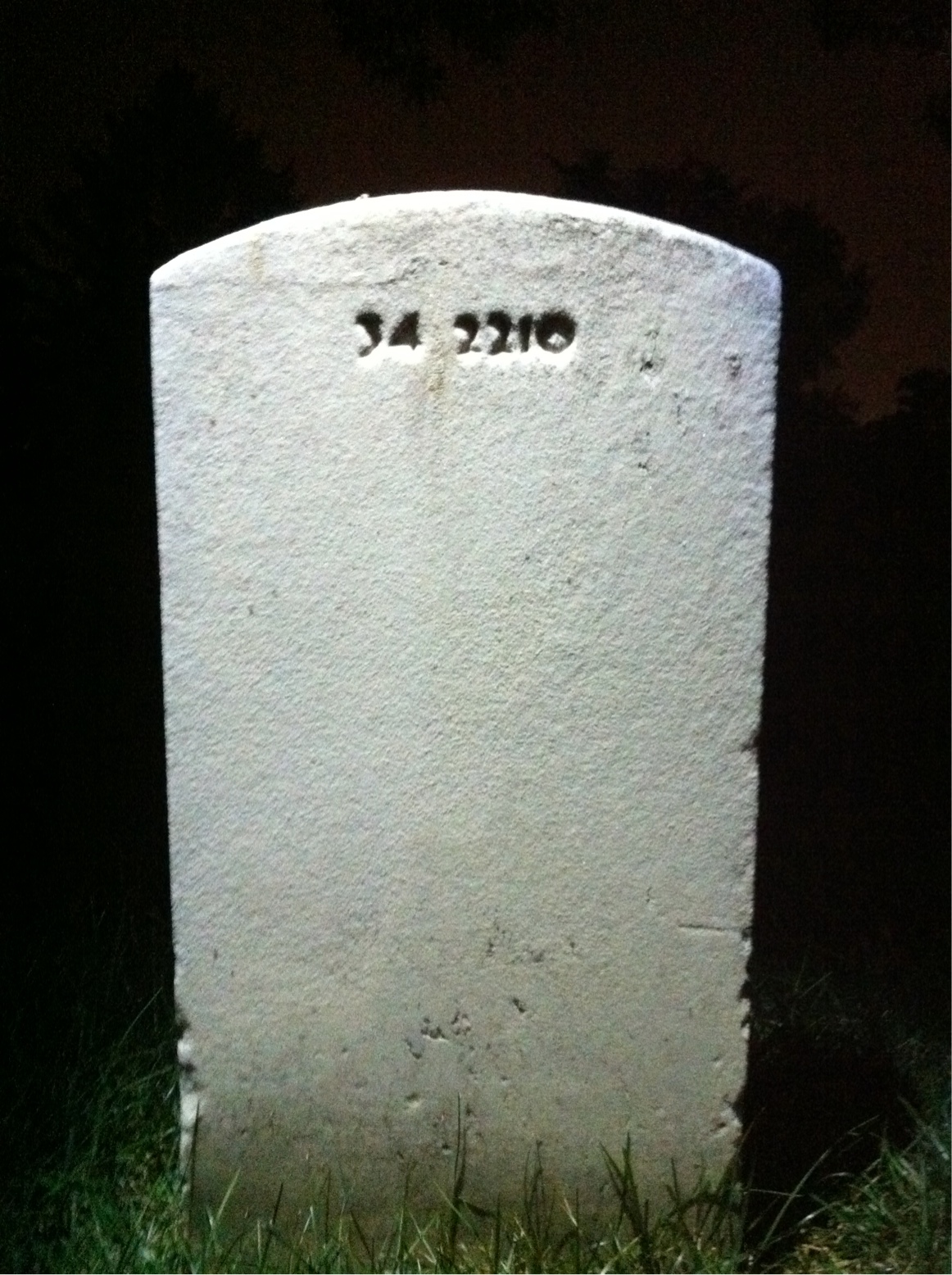 Back of headstone — Nora Albers