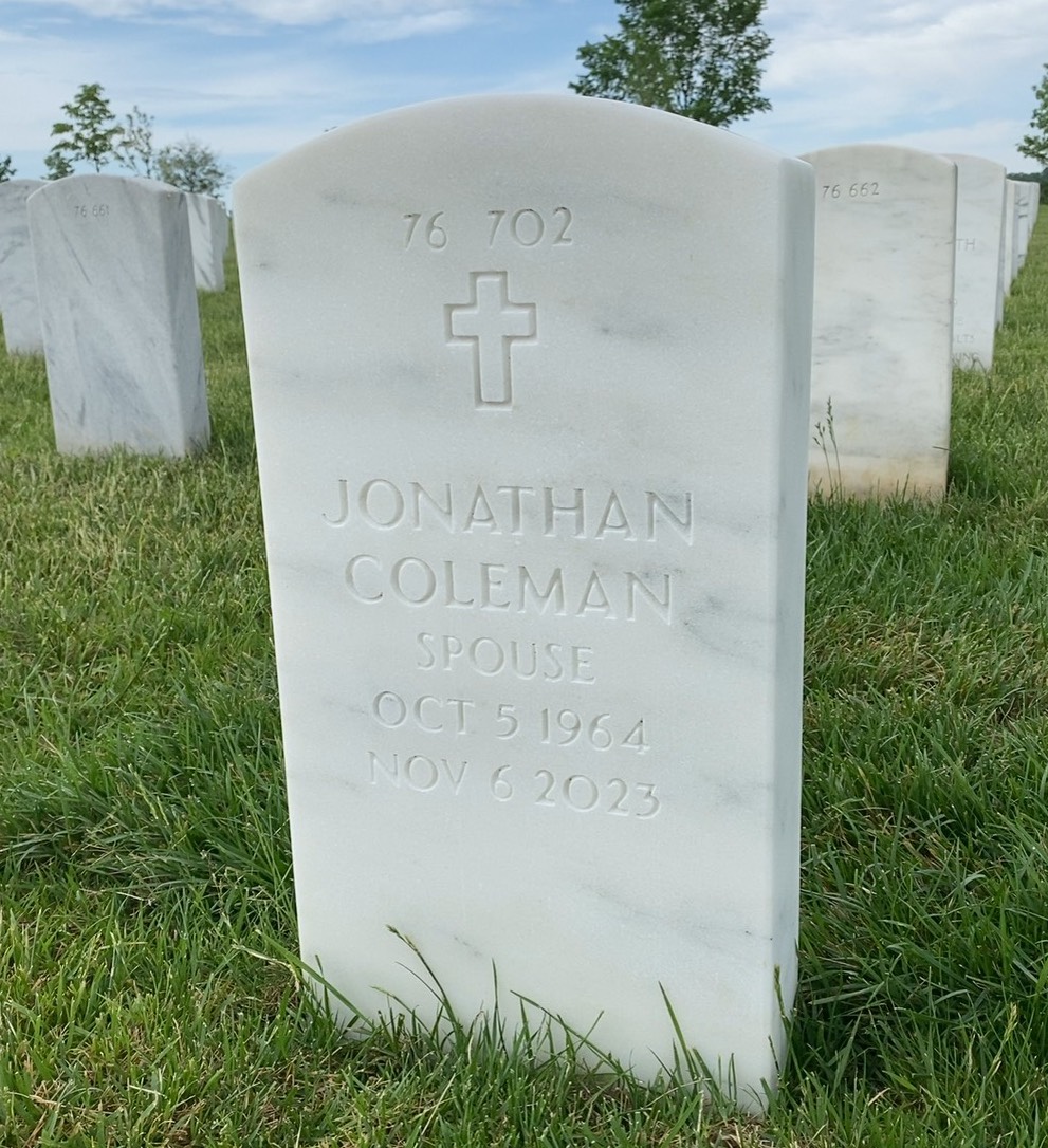Back of headstone — Stacy Hoffos-Coleman