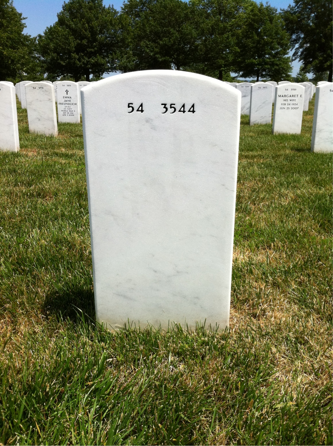 Back of headstone — Thomas Harrow
