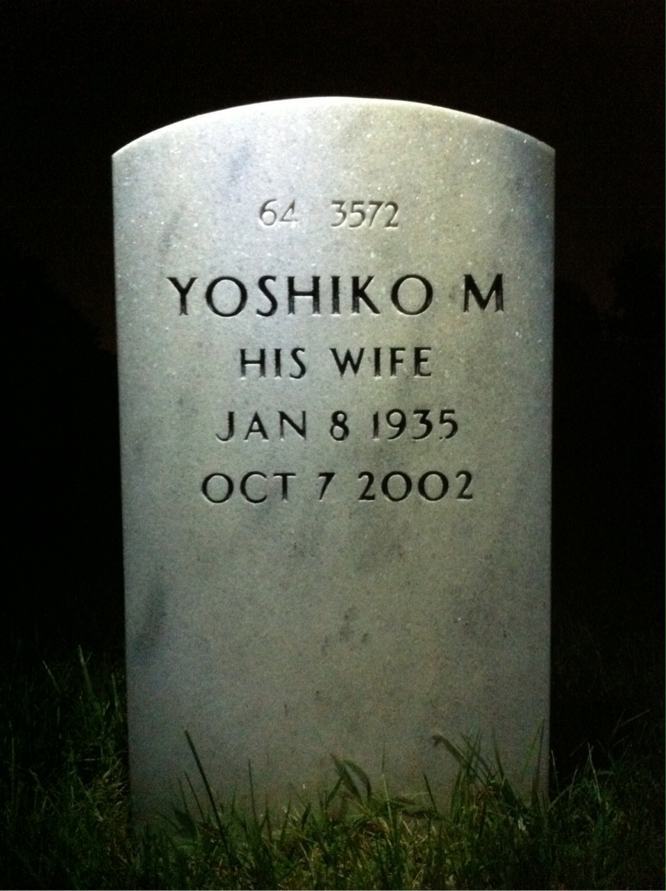Back of headstone — William Jean Thalberg