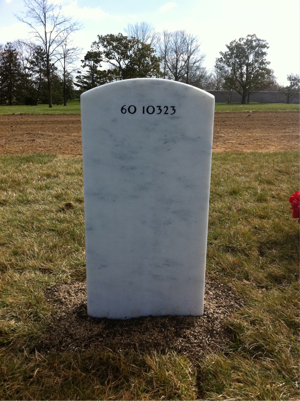 Back of headstone — Nelson David Trent