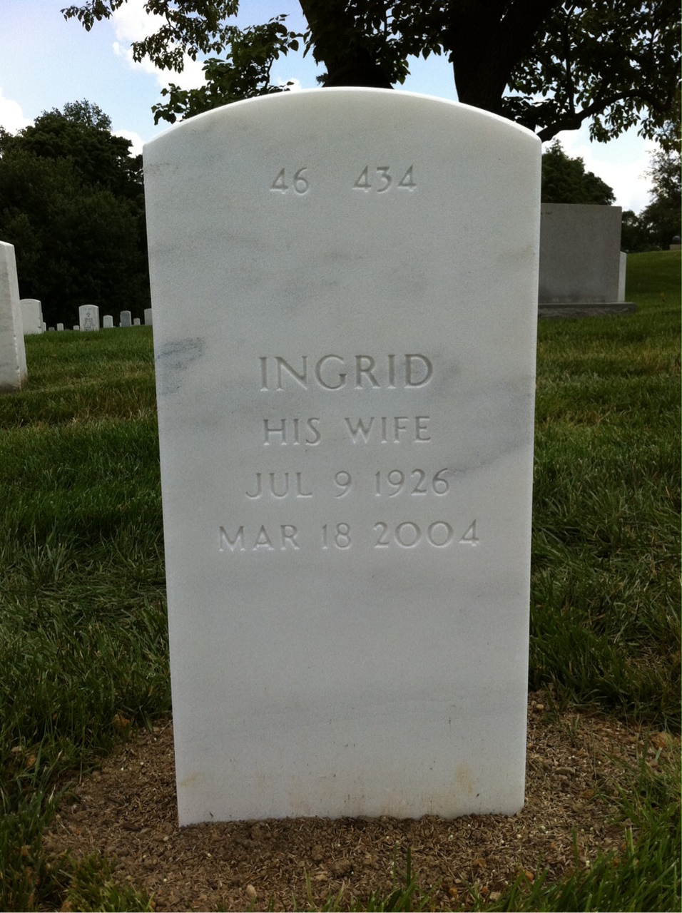Back of headstone — John Brown