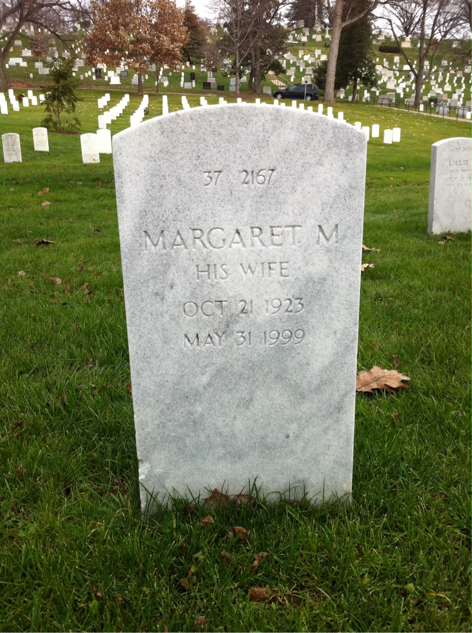 Back of headstone — Sidney Morris