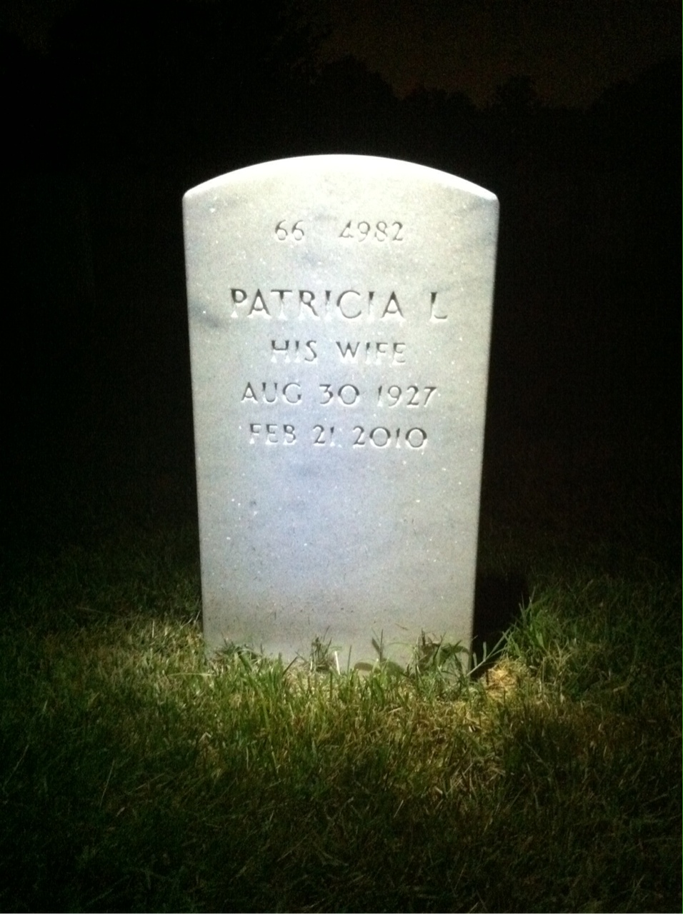 Back of headstone — William R Jones