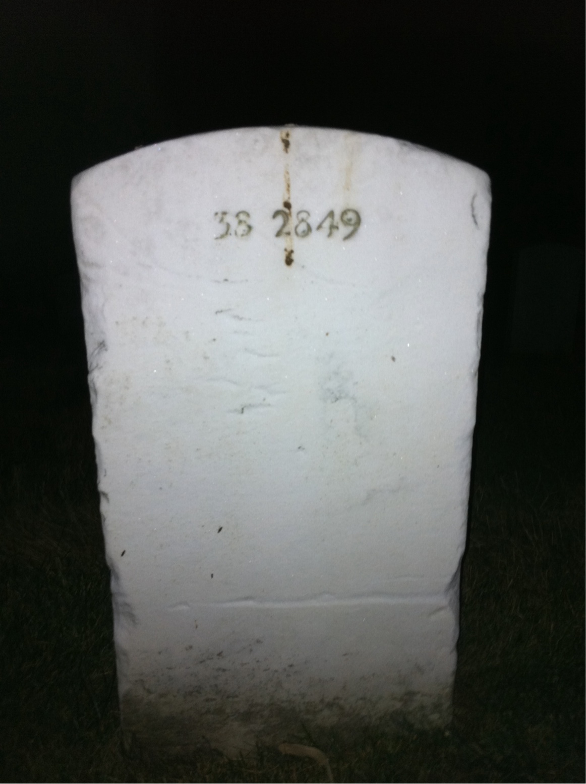 Back of headstone — Joe Andert