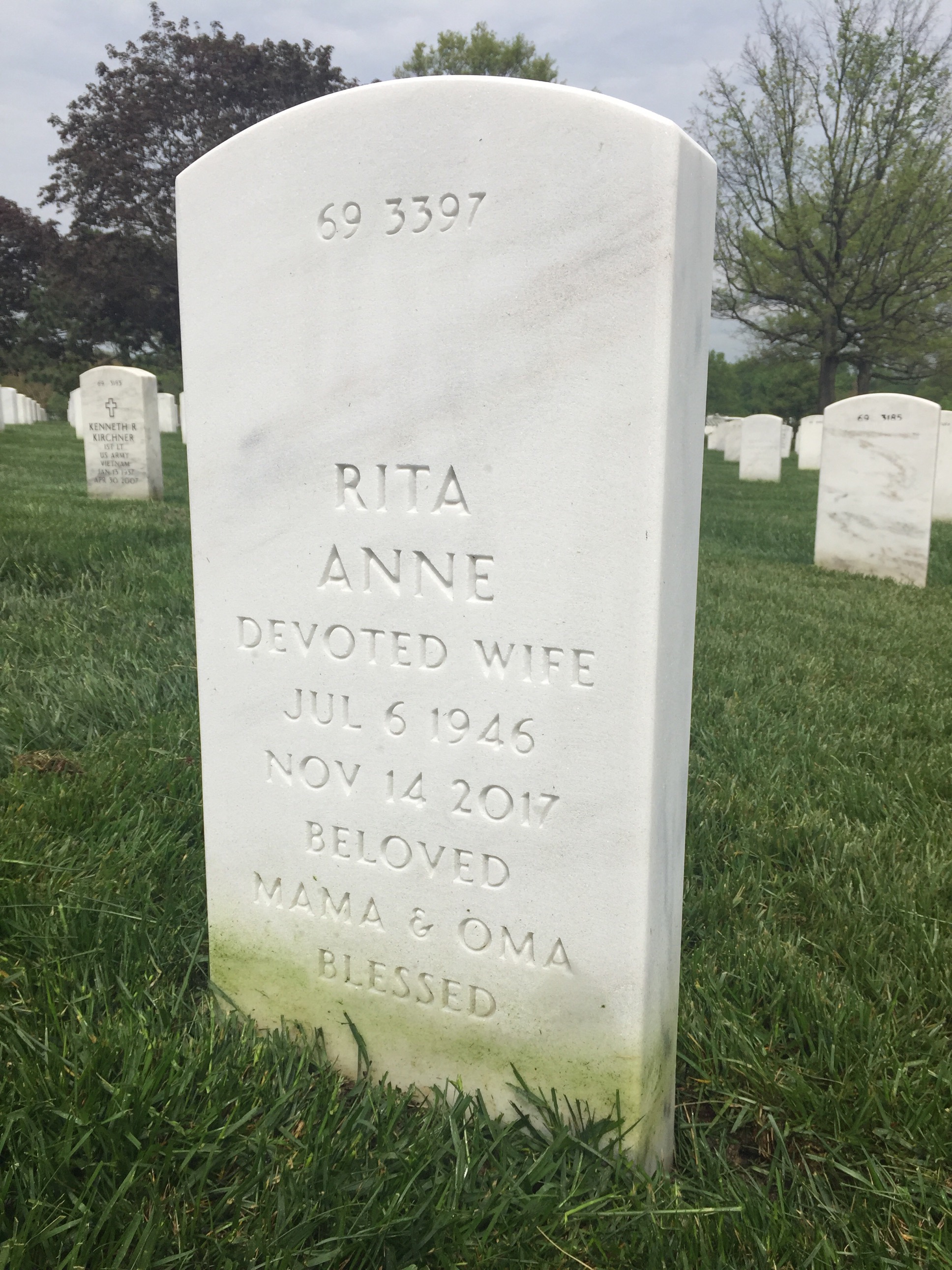 Back of headstone — Richard Housman