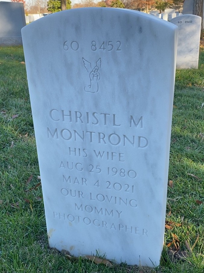 Back of headstone — Alberto Montrond