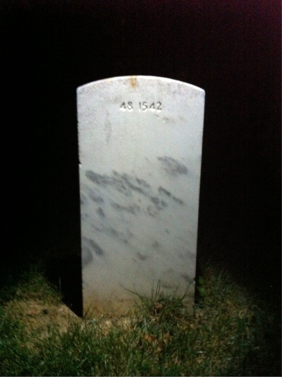 Back of headstone — William Baird