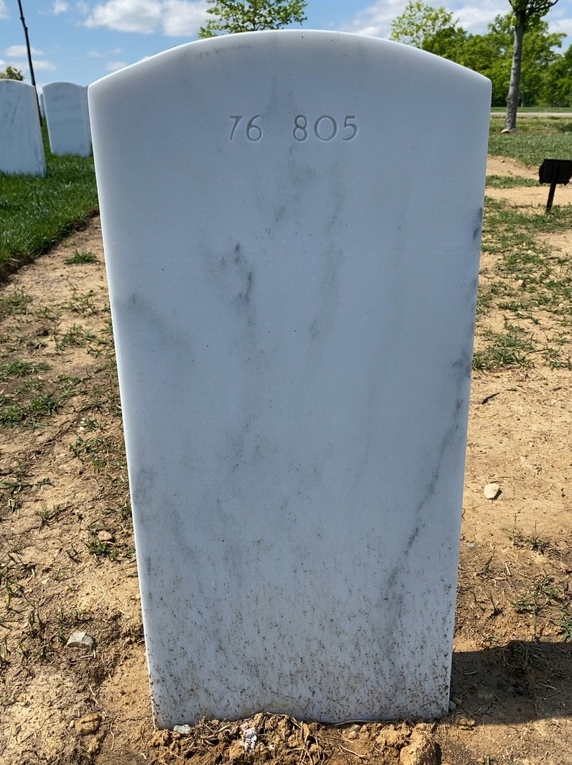 Back of headstone — Barry H Glick