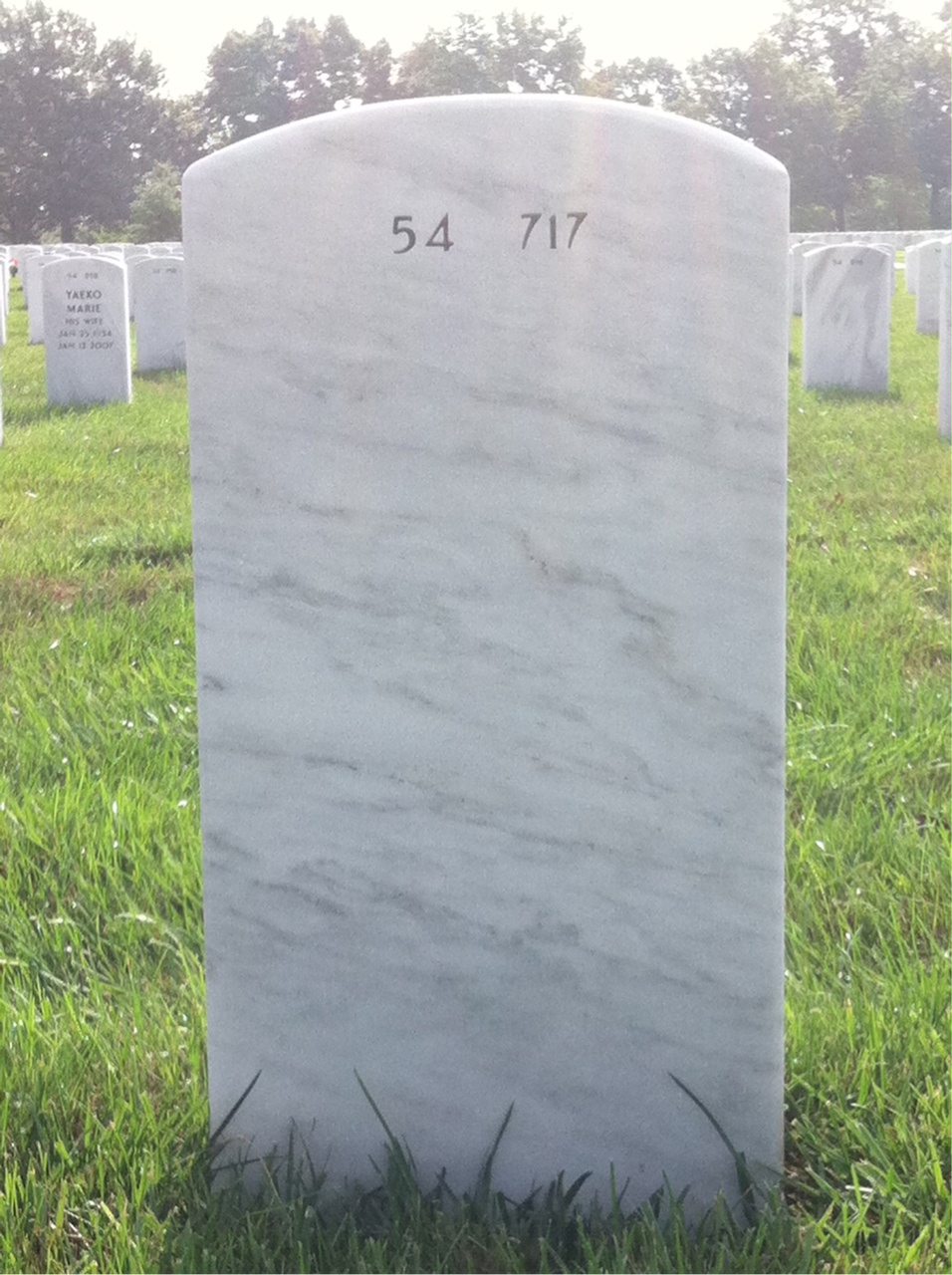 Back of headstone — Isaac Fisher