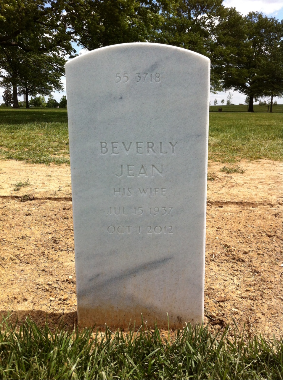 Back of headstone — Wayne Arnie Putnam