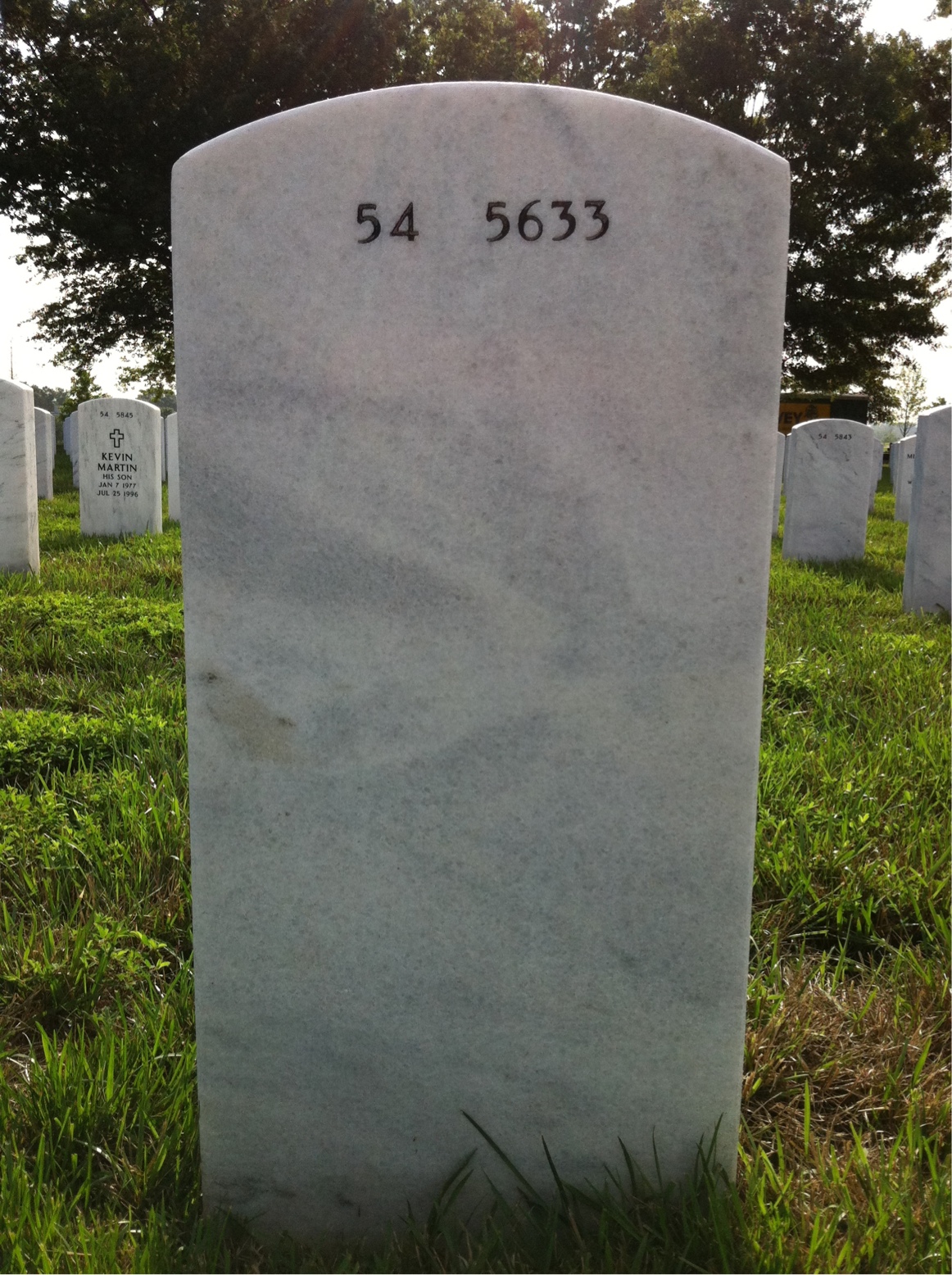 Back of headstone — Leroy Packard