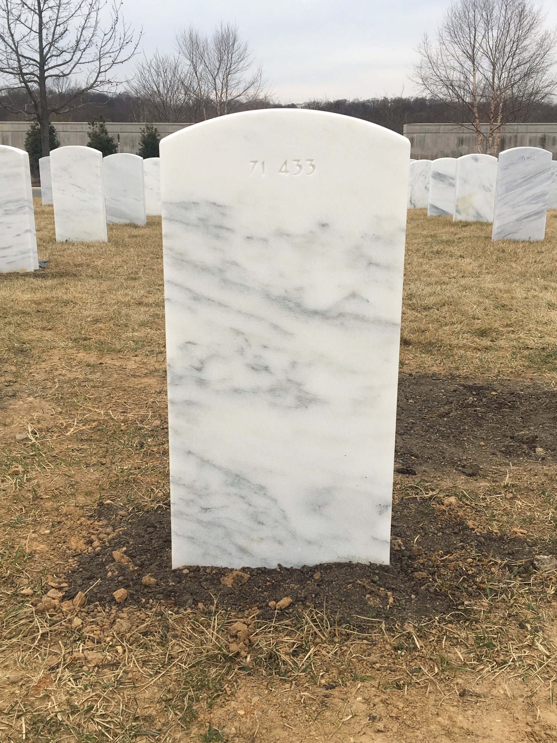Back of headstone — William T Ryan
